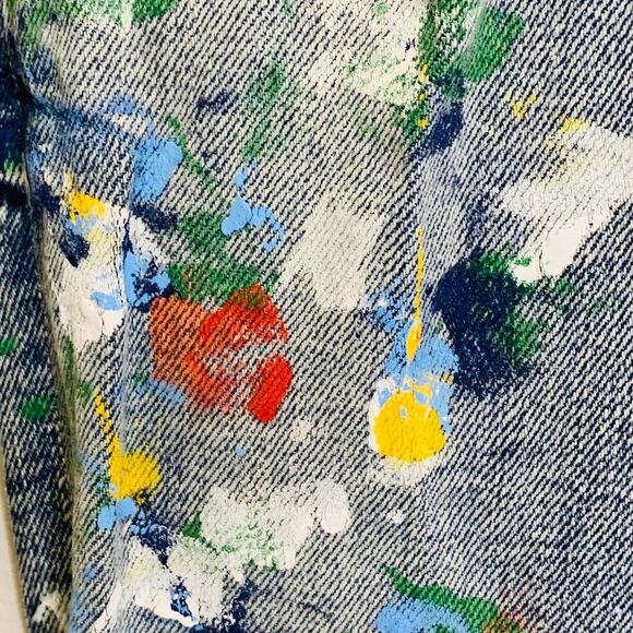 Amiri Mens Skinny‎ Jeans Distressed Paint Scatter 30x32 - Picture 6 of 15